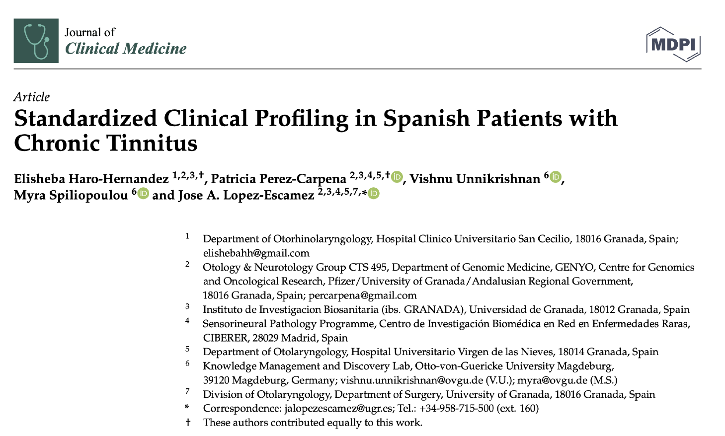 Standardized Clinical Profiling in Spanish Patients