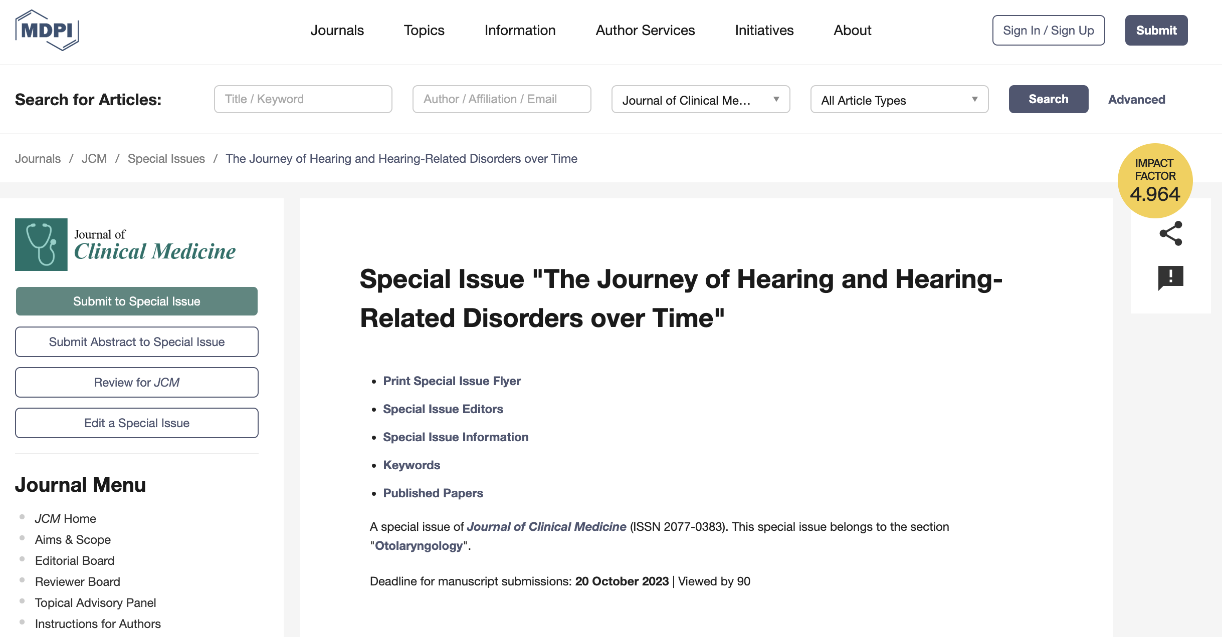 The Journey of Hearing and Hearing Related Disorders over Time